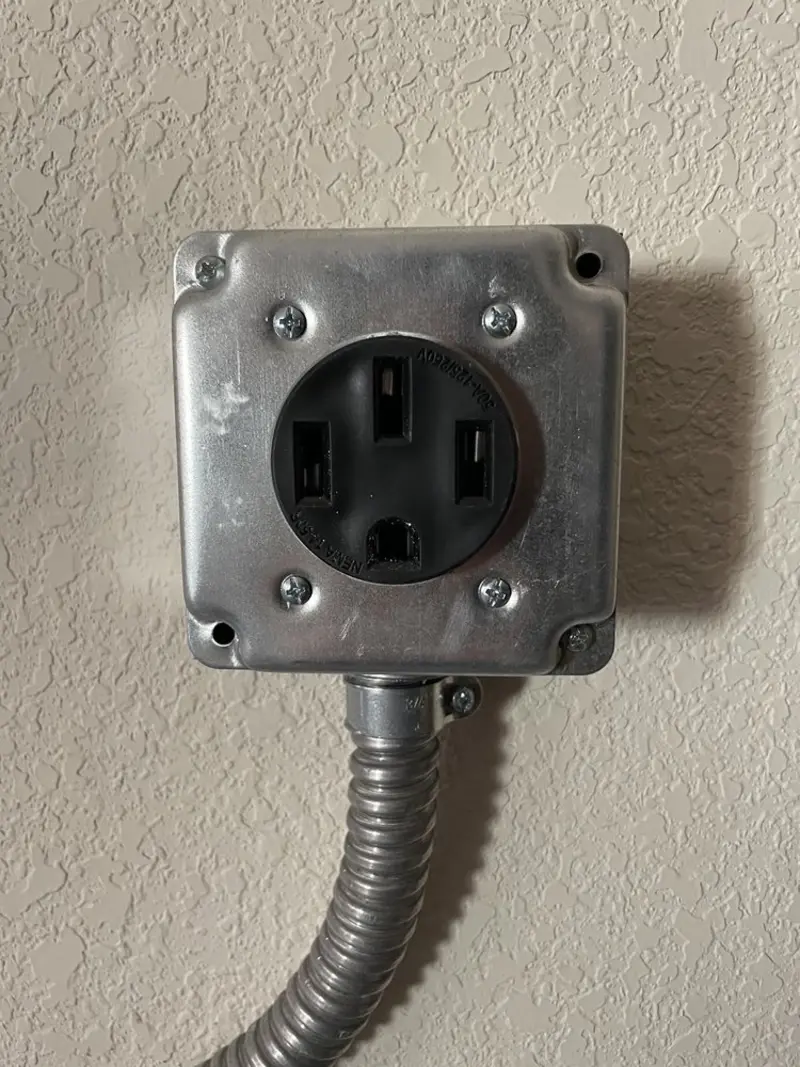 NEMA 14-50 outlet installed for Smart Home Electrical in Eugene